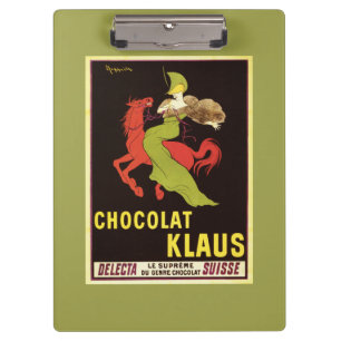 Chocolat Klaus Advertisement Poster Clipboard
