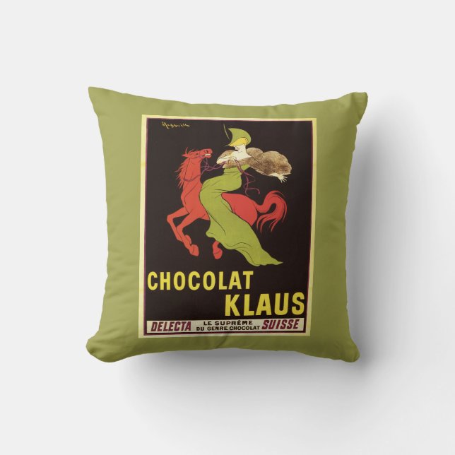 Chocolat Klaus Advertisement Poster Cushion (Front)
