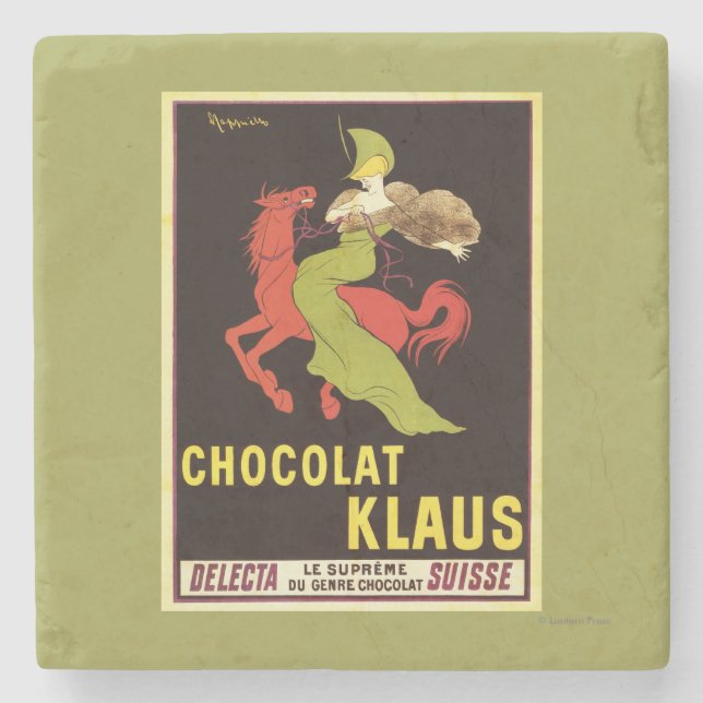 Chocolat Klaus Advertisement Poster Stone Coaster (Front)