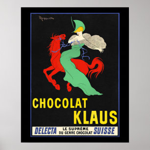Chocolat Klaus, vintage advertisement, Poster