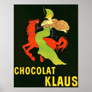 Chocolat Klaus ~ Vintage French Advertisement. Poster