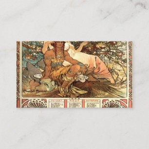 Chocolat Masson Alphonse Mucha Business Card