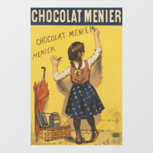 Chocolat Menier Little Girl Wall Writing