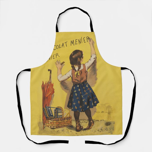 Chocolat Menier Little Girl Wall Writing  Apron (Front)