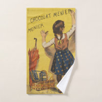 Chocolat Menier Little Girl Wall Writing 