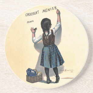 Chocolat Menier Little Girl Wall Writing  Coaster