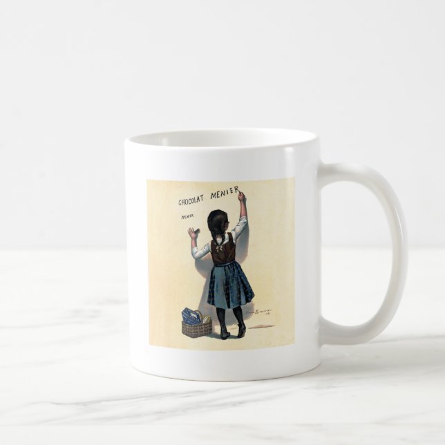 Chocolat Menier Little Girl Wall Writing  Coffee Mug (Right)