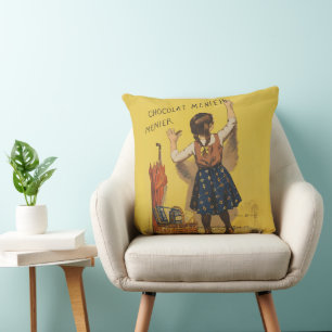 Chocolat Menier Little Girl Wall Writing  Cushion
