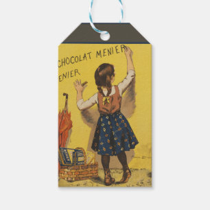 Chocolat Menier Little Girl Wall Writing  Gift Tags