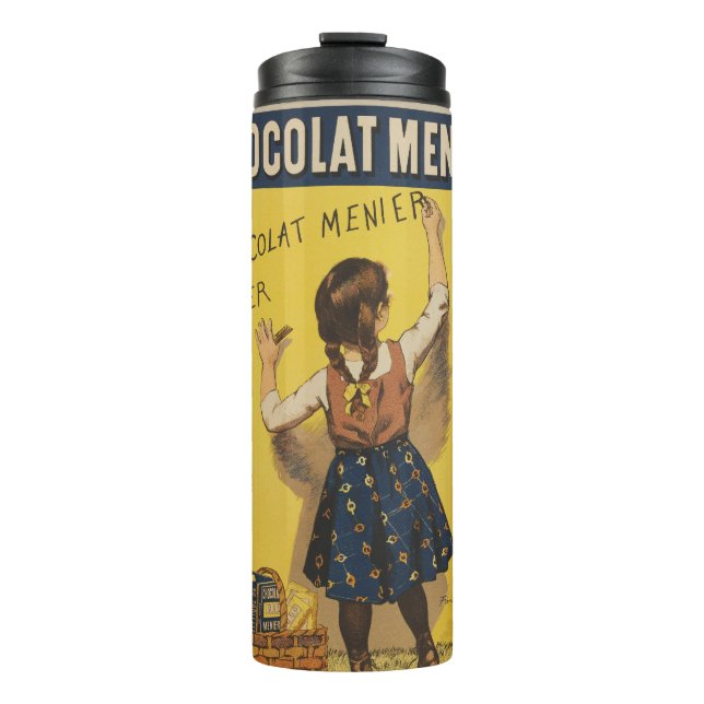 Chocolat Menier Little Girl Wall Writing  Thermal Tumbler (Front)