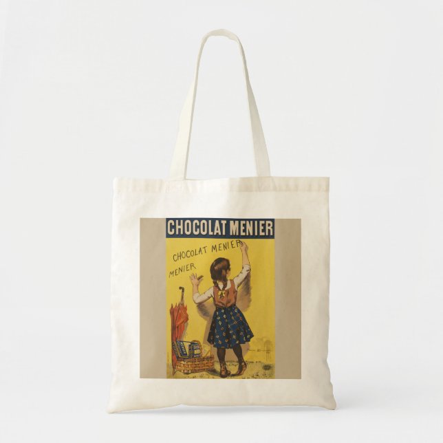Chocolat Menier Little Girl Wall Writing  Tote Bag (Front)