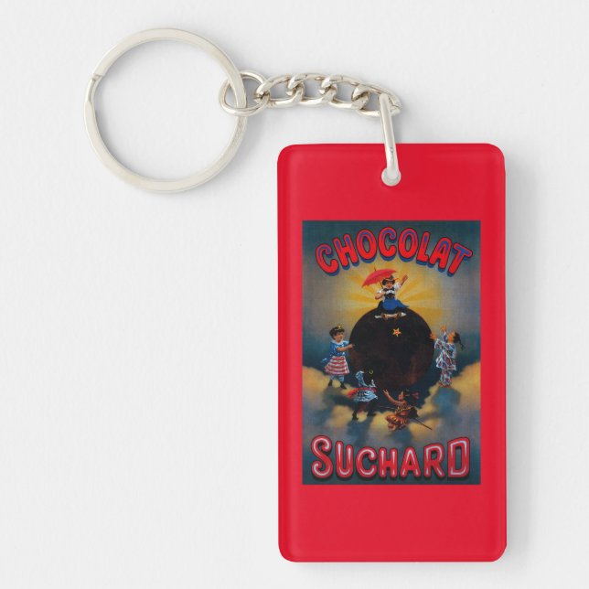Chocolat Suchard Vintage PosterEurope Key Ring (Front)