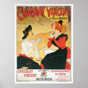 Chocolat Vincent Vintage Food Ad Art Poster