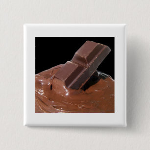 Chocolate 15 Cm Square Badge