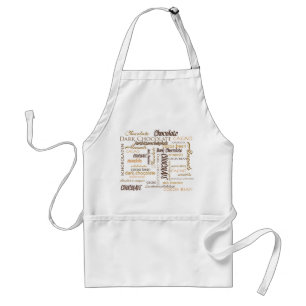 Chocolate, Almonds and Dark Chocolate Text Design Standard Apron