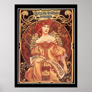 Chocolate Amatller Vintage Poster alphons mucha
