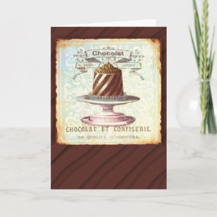 Chocolate and Confiserie Vintage Label Card