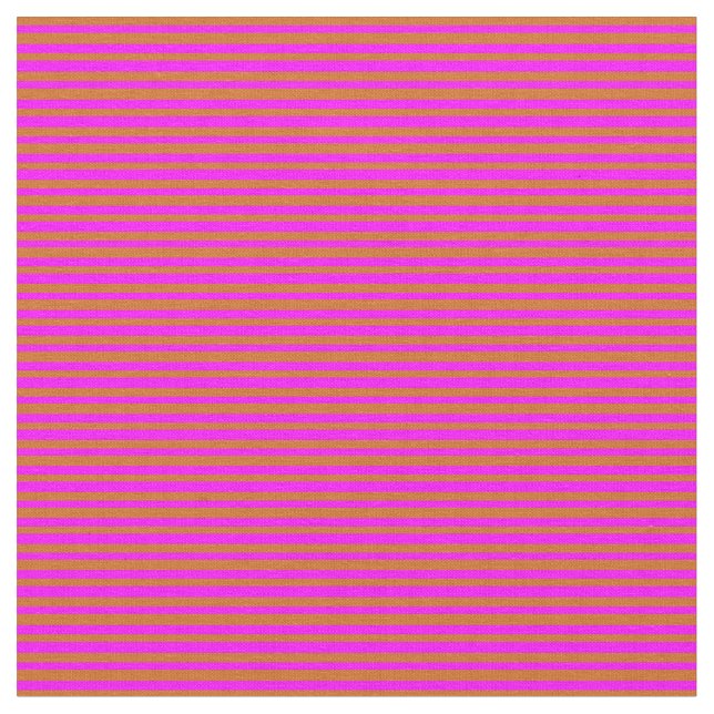 Chocolate and Fuchsia Lines/Stripes Pattern Fabric (Close Up)