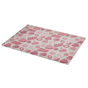 Chocolate and pastries pattern 2 cutting board