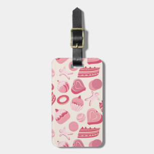 Chocolate and pastries pattern 2 luggage tag