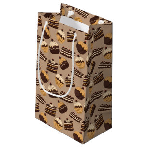 Chocolate and pastries pattern 3 small gift bag