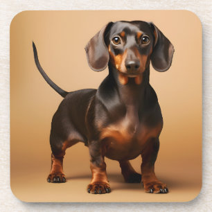 Chocolate and Tan Dachshund Dog Coaster