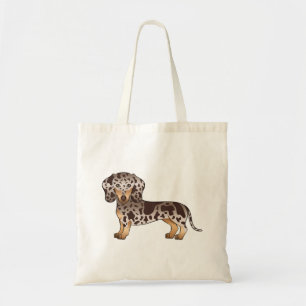 Chocolate And Tan Dapple Short Hair Dachshund Dog Tote Bag