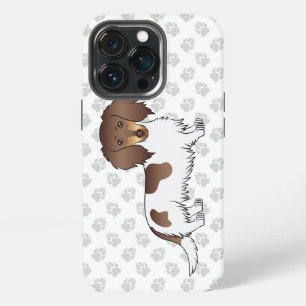 Chocolate And Tan Piebald Long Hair Dachshund Dog iPhone 13 Pro Case