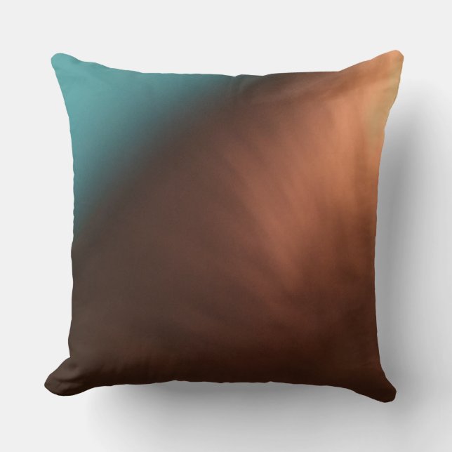 Chocolate And Turquoise Cushion (Front)