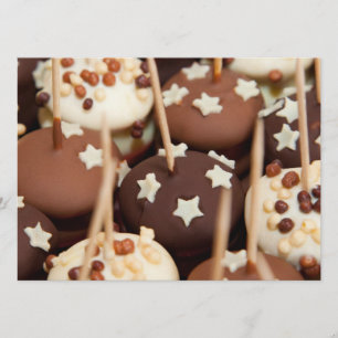 Chocolate and White Cake Balls Invitation