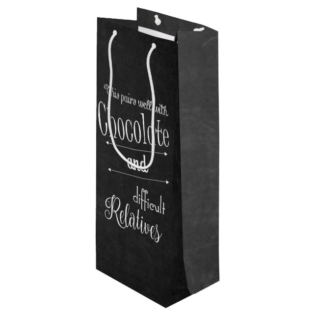 Chocolate And Wine Country Casual Tasting Party Gift Bag (Front Angled)