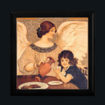 Chocolate Angel French Antique Gift Box<br><div class="desc">Hot Chocolate Angel Antique Illustration - This beautiful angel is pouring the best chocolate candy for a vintage girl. The image is antique advertising for French Chocolate. An old-fashioned angel pouring wonderful chocolate for a child. This is the perfect gift for a vintage chocolate lover, whether the chocolate is in...</div>