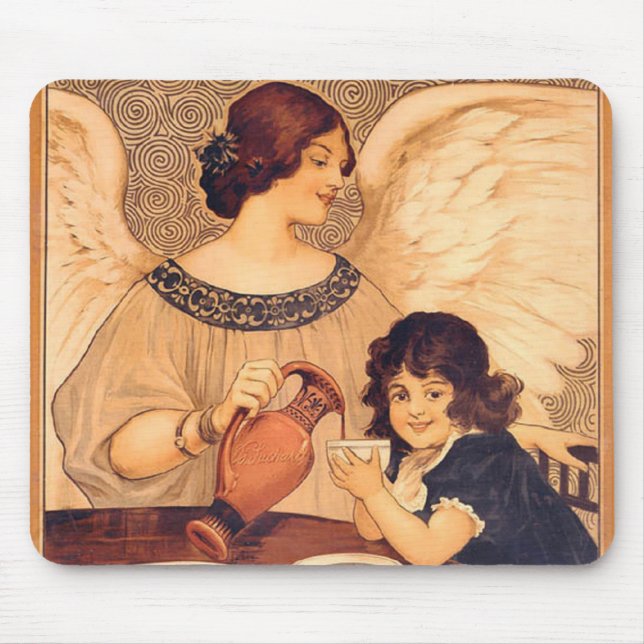 Chocolate Angel French Antique Mouse Pad (Front)
