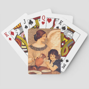Chocolate Angel French Antique Playing Cards