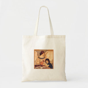 Chocolate Angel French Antique Tote Bag