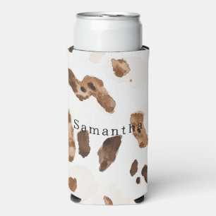 Chocolate Animal Print Seltzer Can Cooler