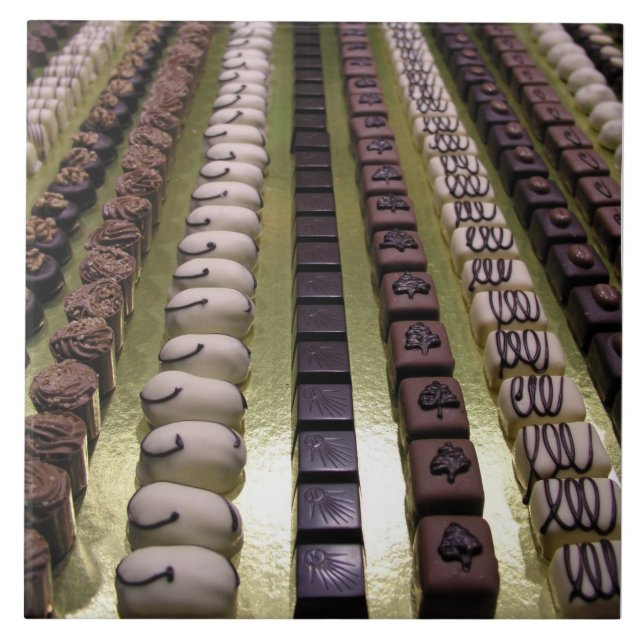 Chocolate assortments ceramic tile (Front)