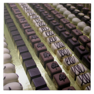 Chocolate assortments ceramic tile