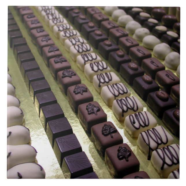 Chocolate assortments ceramic tile (Front)