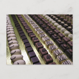 Chocolate assortments postcard