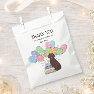 Chocolate Aussiedoodle Birthday Party Thank You Favour Bag