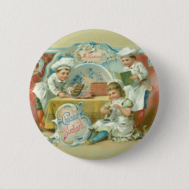 Chocolate Bakers Antique 6 Cm Round Badge (Front)