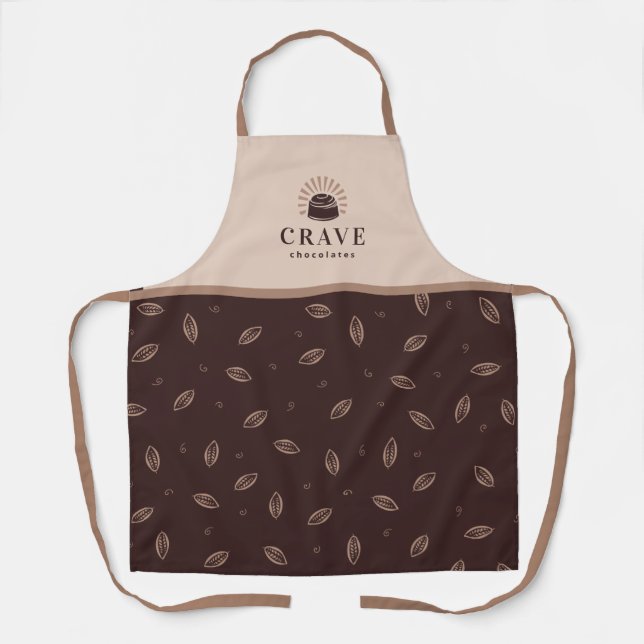 Chocolate, Bakery, Sweets Shop Customisable Apron (Front)