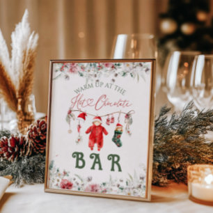 Chocolate Bar Boho Christmas Baby Shower Poster