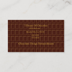 Chocolate Bar Candy Business Card