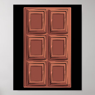 Chocolate Bar S'mores Costume Group Camping  Poster