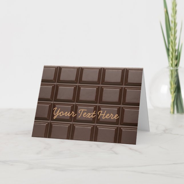 Chocolate Bar Sweet Greeting Card (Front)