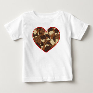 Chocolate Bars Heart Design Baby T-Shirt
