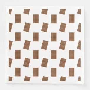 Chocolate Bars White Background Napkin