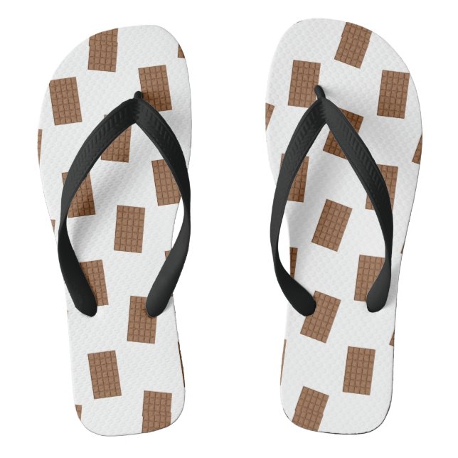 Chocolate Bars White Background Thongs (Footbed)